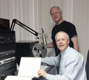 Patrick and Michael Plott at studio console