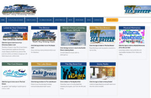 screenshot of The Breeze website home page